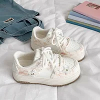 2026 Spring New Platform Sneakers for Women Fashion Casual Pink Shoes Female Lace Designer Chunky Sneakers Shoes Woman - Image 5