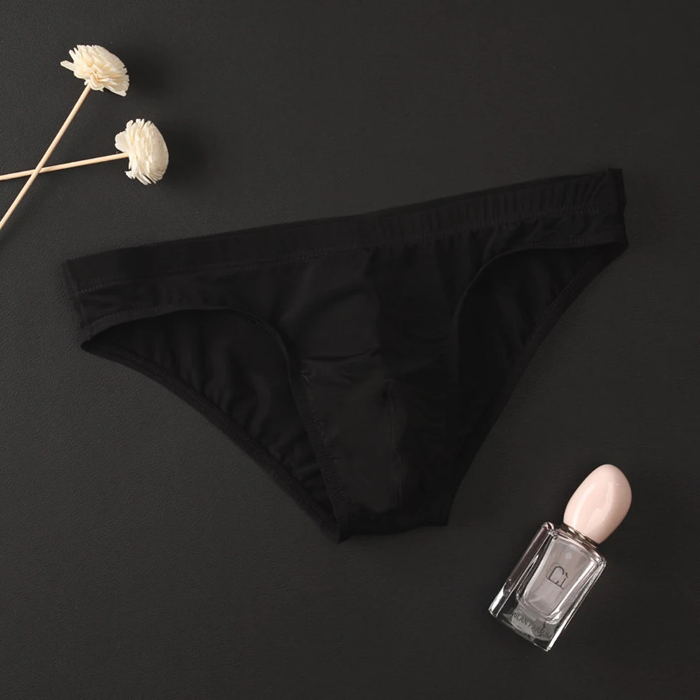 

Breathable Lingerie Ice Silk Underpants M 20 Spandex Material Applicable For Male Bulge Pouch Design For Sleep