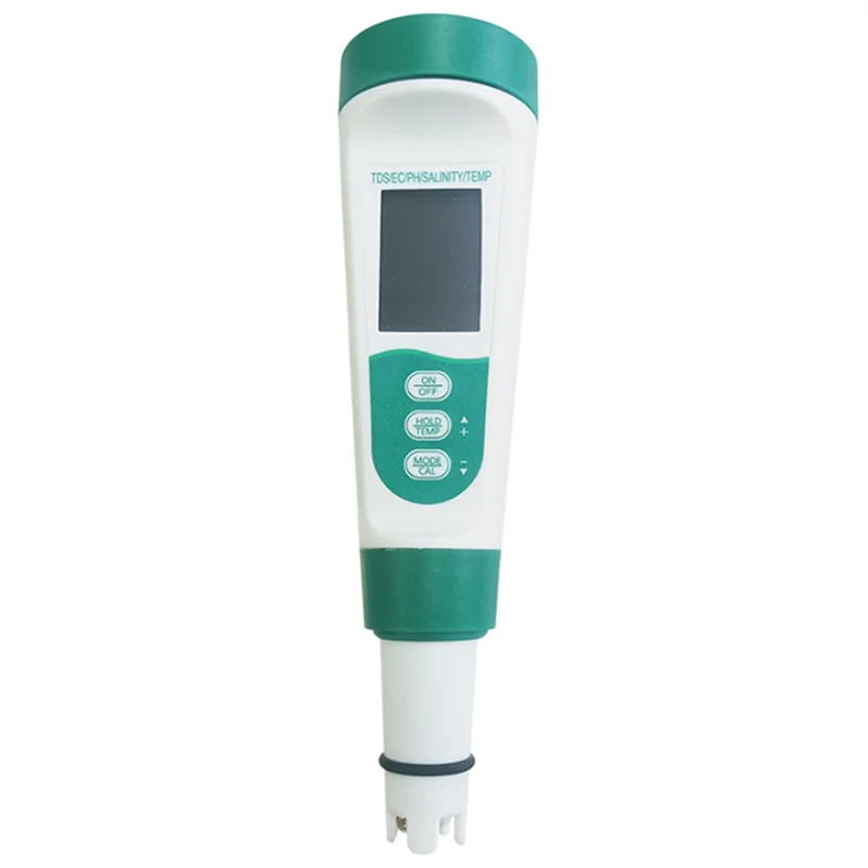 [B17B!】 5 In 1 TDS Meter PH Tester PH/TDS/EC/Salt/Temp Tester IP65 Waterproof PPM Meter Water Tester For Drinking Water Durable