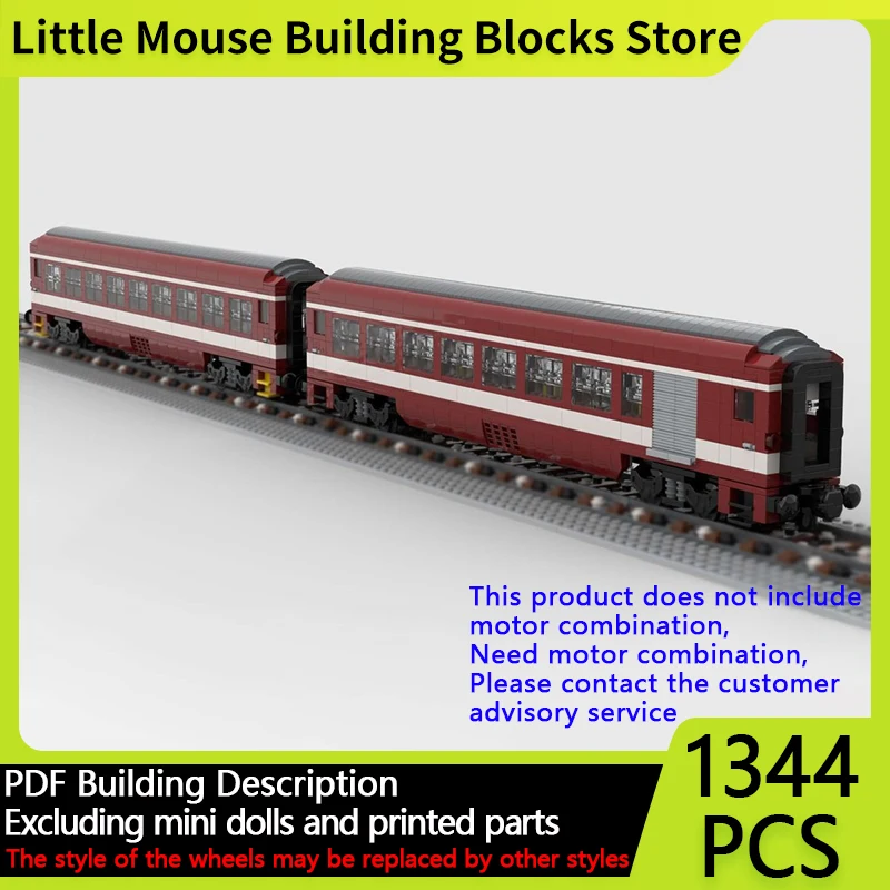 

City Car Model MOC Building Bricks French Freight Train Carriages Modular Technology Gifts Holiday Assemble Children Toys Suit
