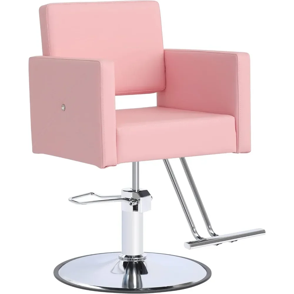 

Barber Chair Salon Chair for Hair Stylist, Height Adjustable Hydraulic Hair Reclining Salon Chair, 360 Degrees Rotation