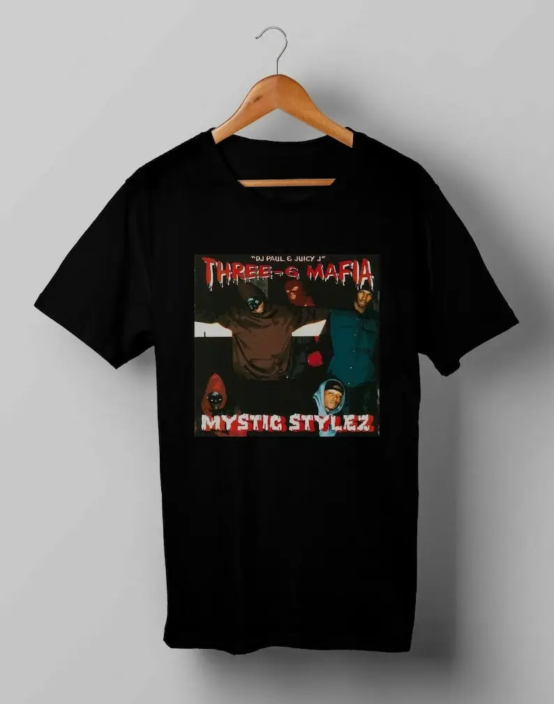 Rare Vintage Three6 Mafia Mystic Stylez Mens T Shirt New Design Best Cotton Outdoor Simple Vintage Casual Tee Shirts Xs-5Xl