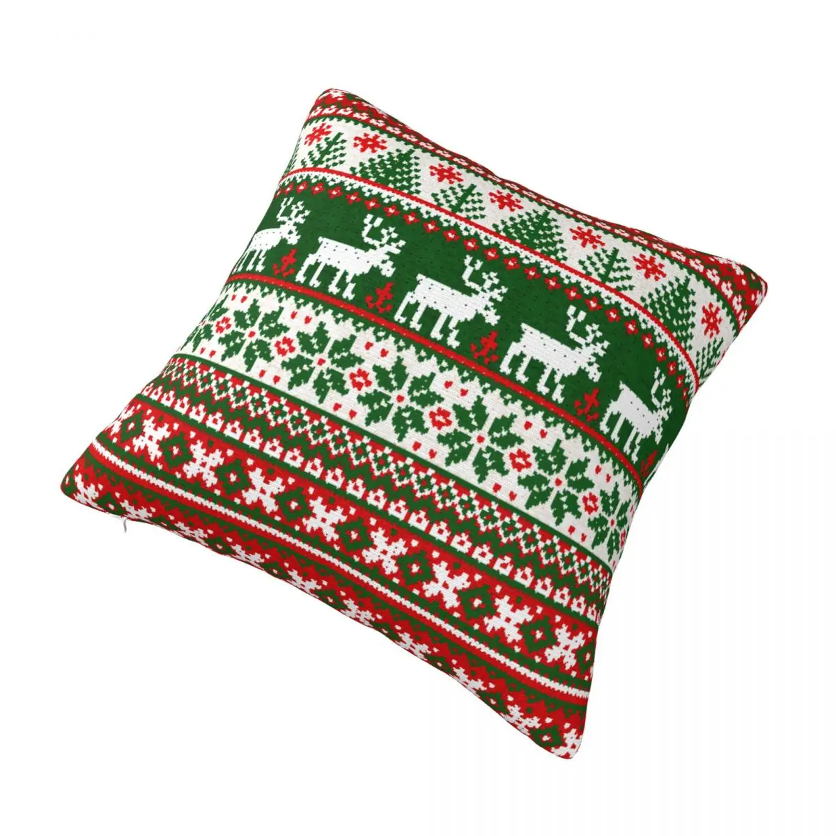 Ugly Sweater Merry Christmas Pillow Covers Stuff Printed Cushion Cover Decor Happy New Year Folk Xmas Deer Throw Pillow Case