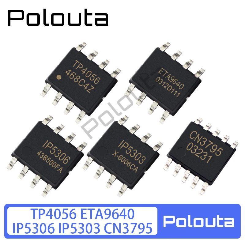 10 Pcs TP4056 ETA9640 CN3795 IP5306 IP5303 SMD Li-ion Battery Charger Chip Arduino Nano Free Shipping Integrated Circuit