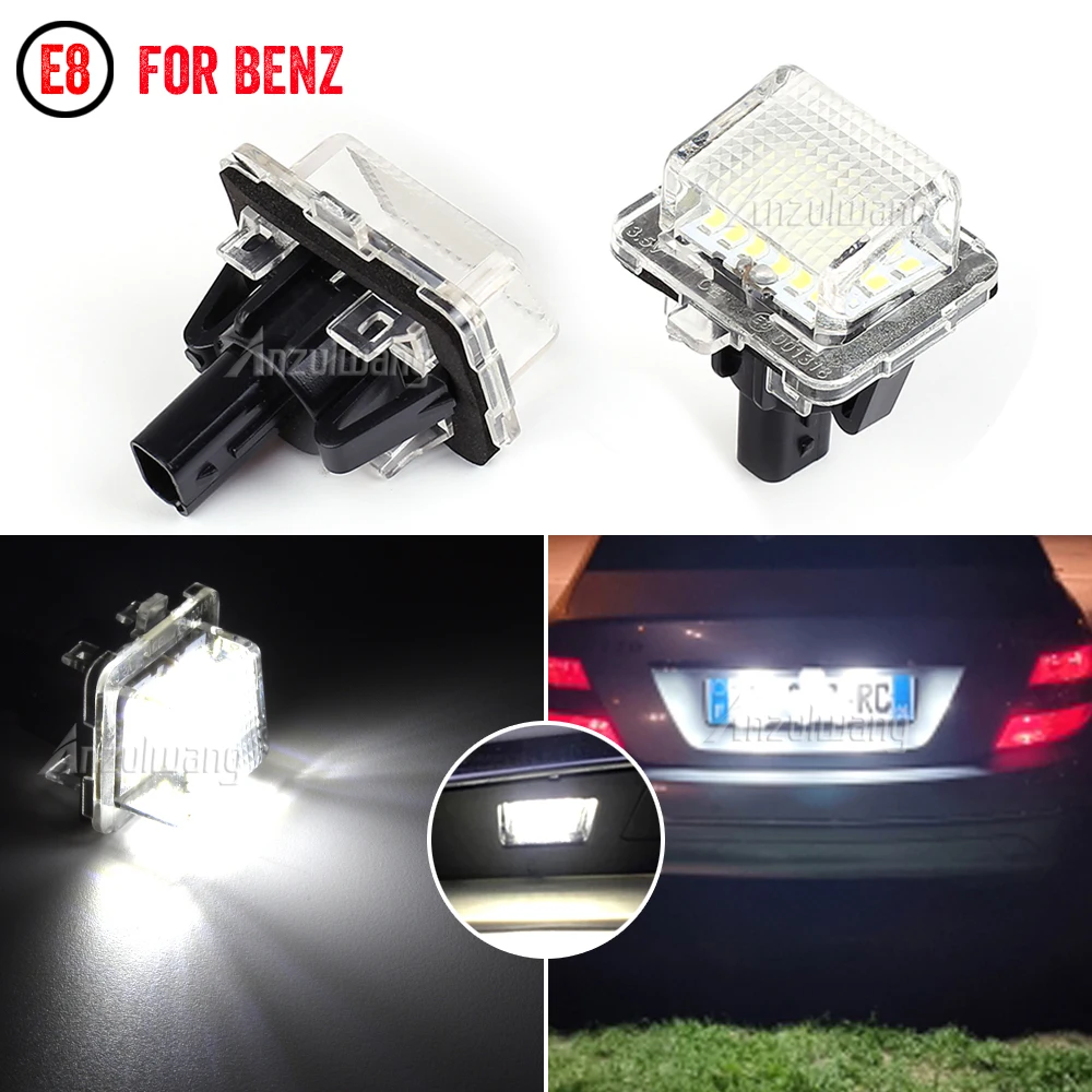 2 Pcs Canbus LED License Plate Light Car Number Lamp Luces For Mercedes Benz CLA Class W204 W221 W212 W216 W166 W231 C117 R172