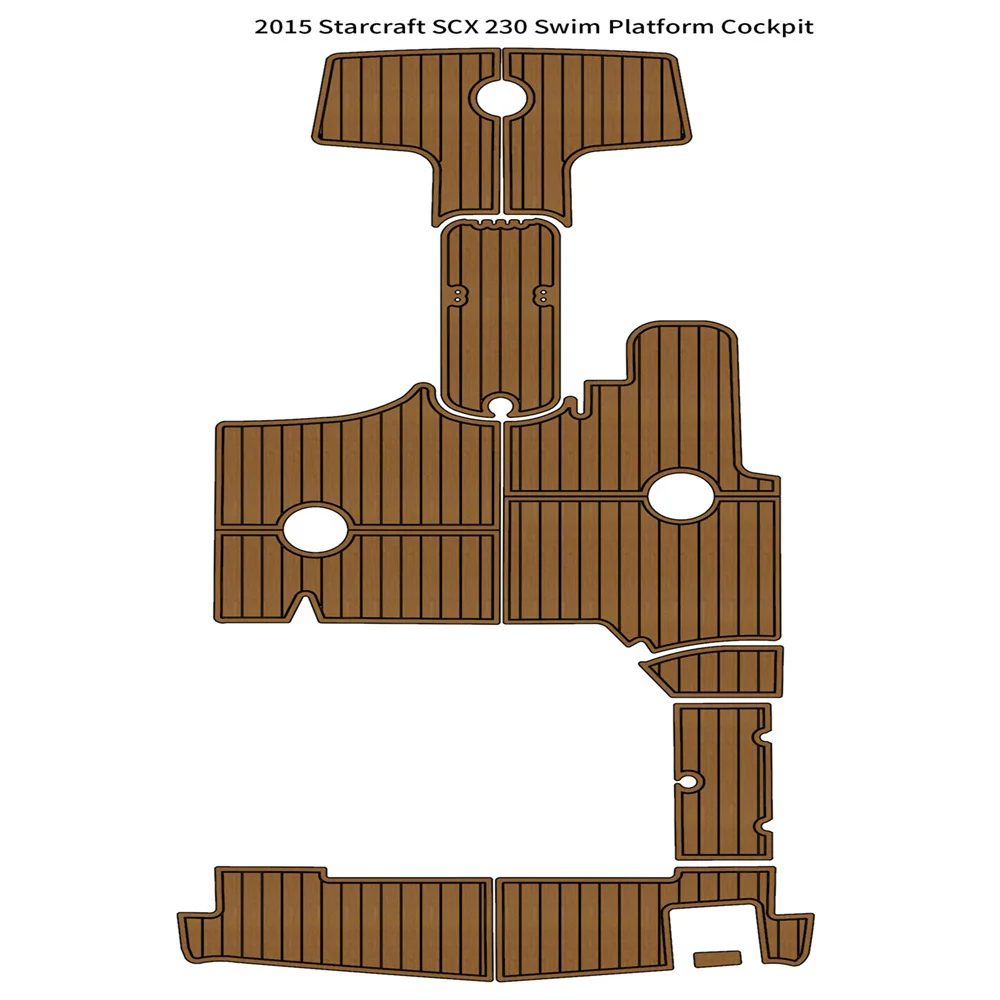 

2015 Starcraft SCX 230 Swim Platform Cockpit Pad Boat EVA Foam Teak Floor Mat SeaDek MarineMat Gatorstep Style Self Adhesive