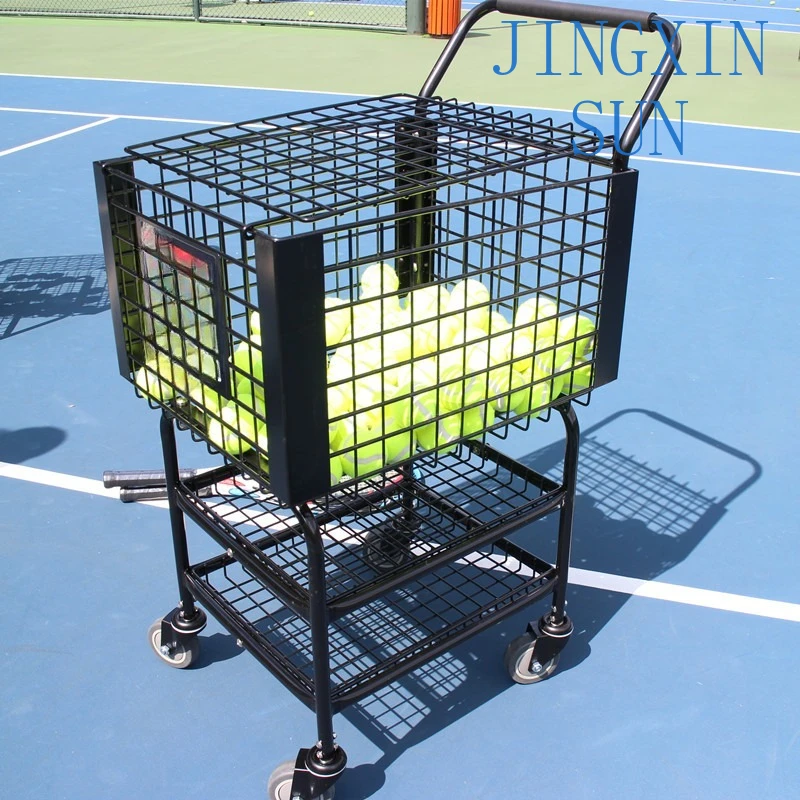 El coche del entrenador de tenis vince el marco de tenis selecciona el carrito de pelotas de redes de pelotas recoge el carrito de pelotas 3214W