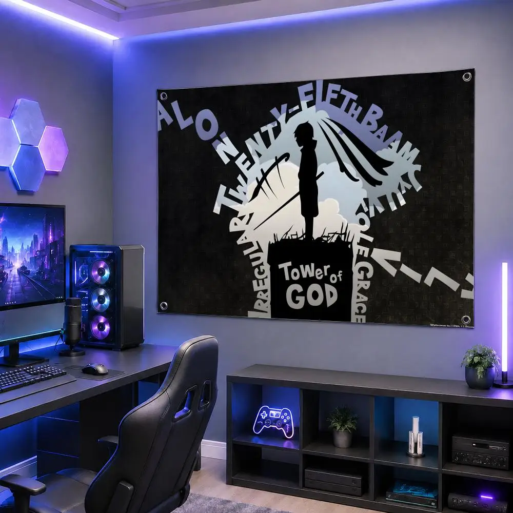 Popular Anime T-Tower of GodS Flags Washable Fade-Resistant Flag HD Print Lightweight Durable Indoor/Outdoor