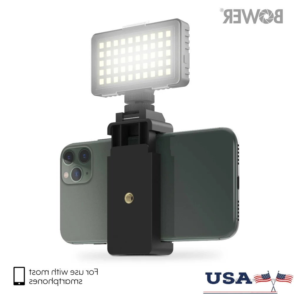 

50 LED Video Light with Phone Mount Dimmable Brightness Adjustable Color Temperature Vlogging Live Streaming Photography