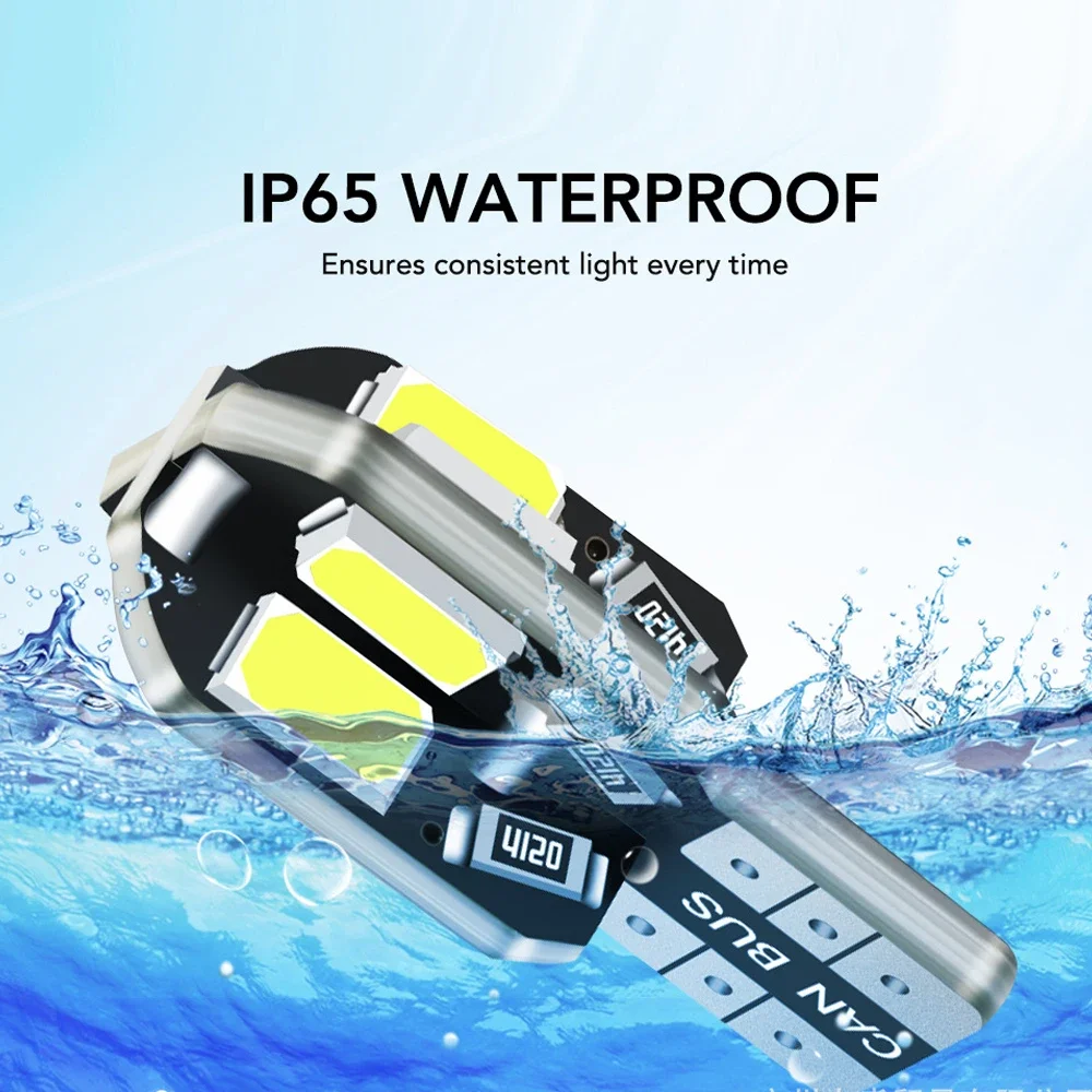 

20 шт. 8smd 5730 светодиодный автомобильный фонарь Canbus NO OBC ERROR W5W 194 SMD светодиодный светильник для салона автомобиля карта купольные фонари парковочный фонарь сигнальная лампа