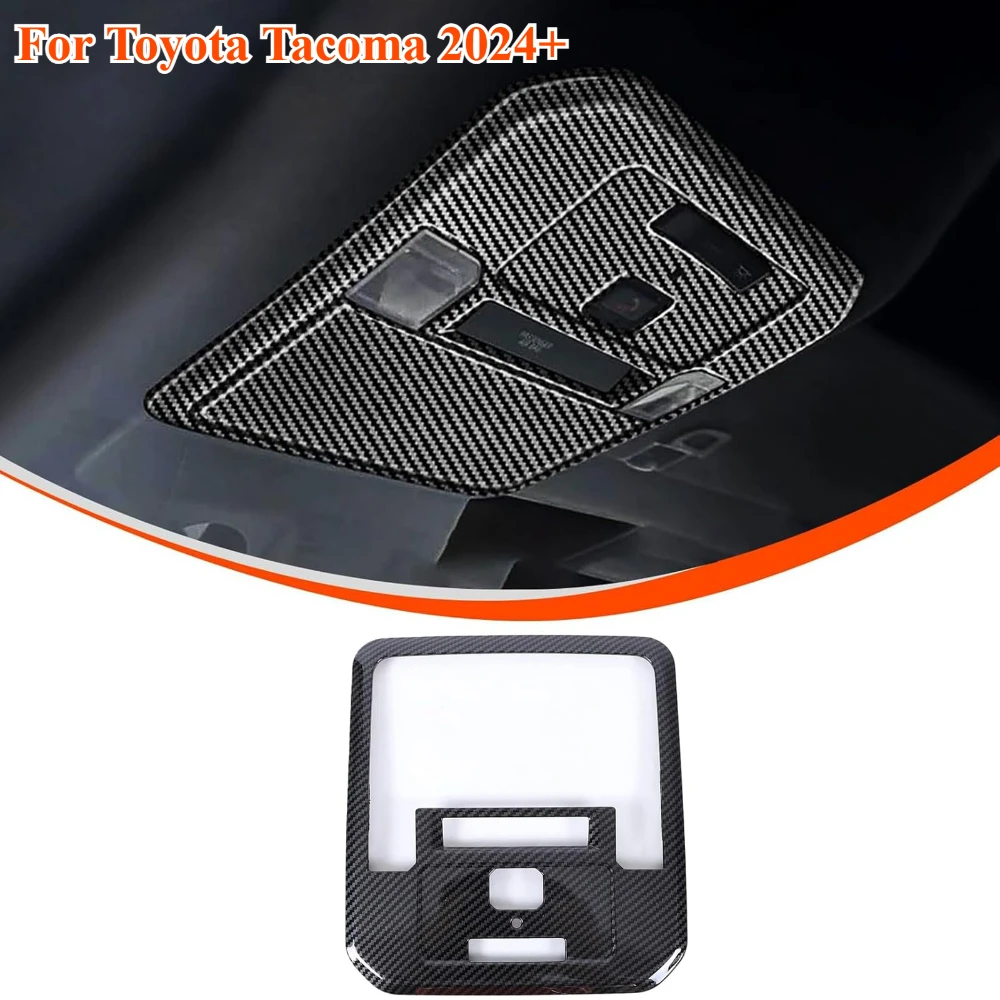 

For Toyota Tacoma 2024+ Car Front Reading Light Trim Cover Decorative Sticker Carbon Fiber Protector Trim Interior Accessories