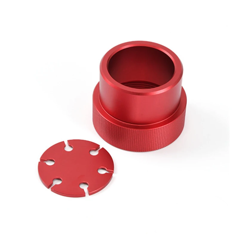 Custom CNC Machining Red Anodized Aluminum Parts Knurled Processing Services