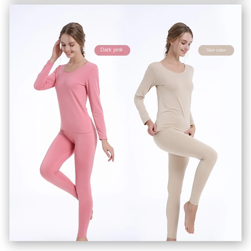 Lingerie Self-HeatingThick Women's Thermal Underwear Set Long Johns Warm Winter Clothes Set Female Thermal Second Skin Clothing