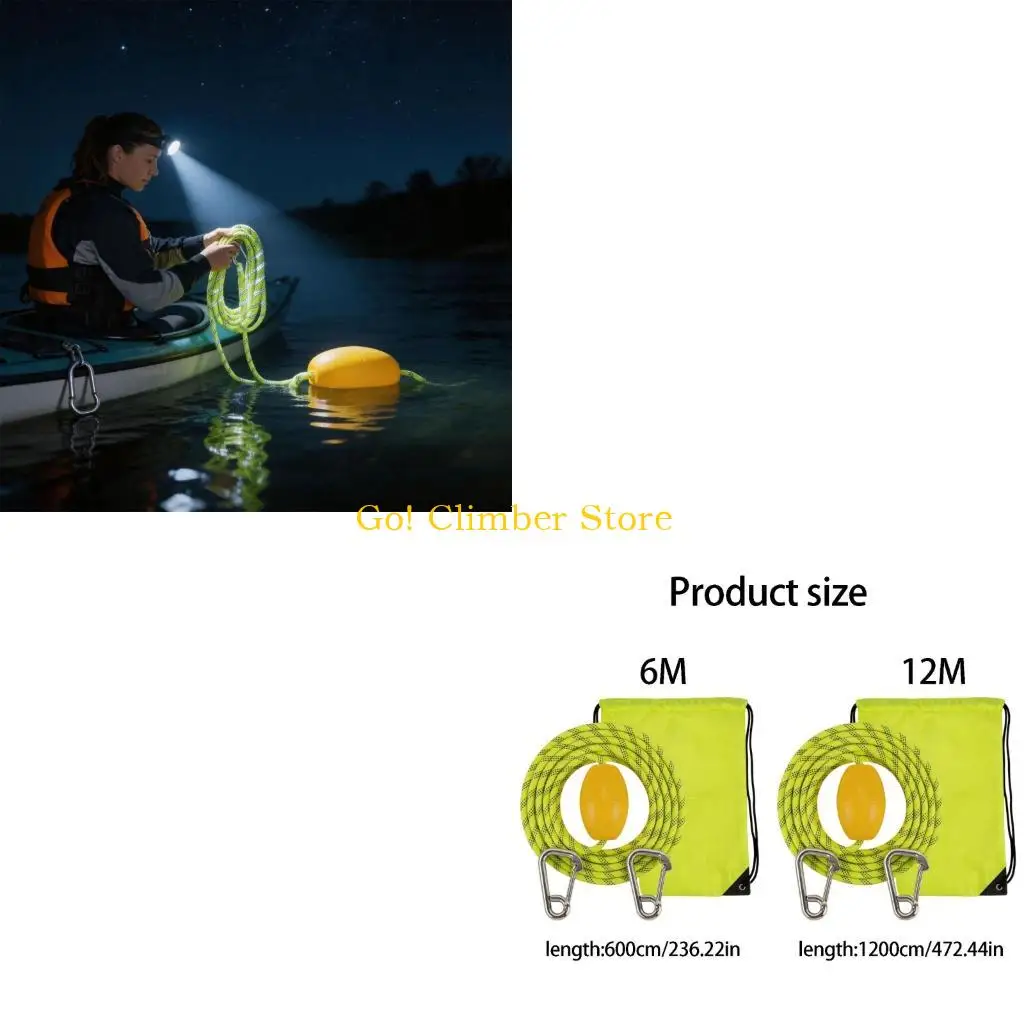 Q84C Canoes Kayaks Buoyant Line Throw Rope Safety Floating Dock Line for Fishing