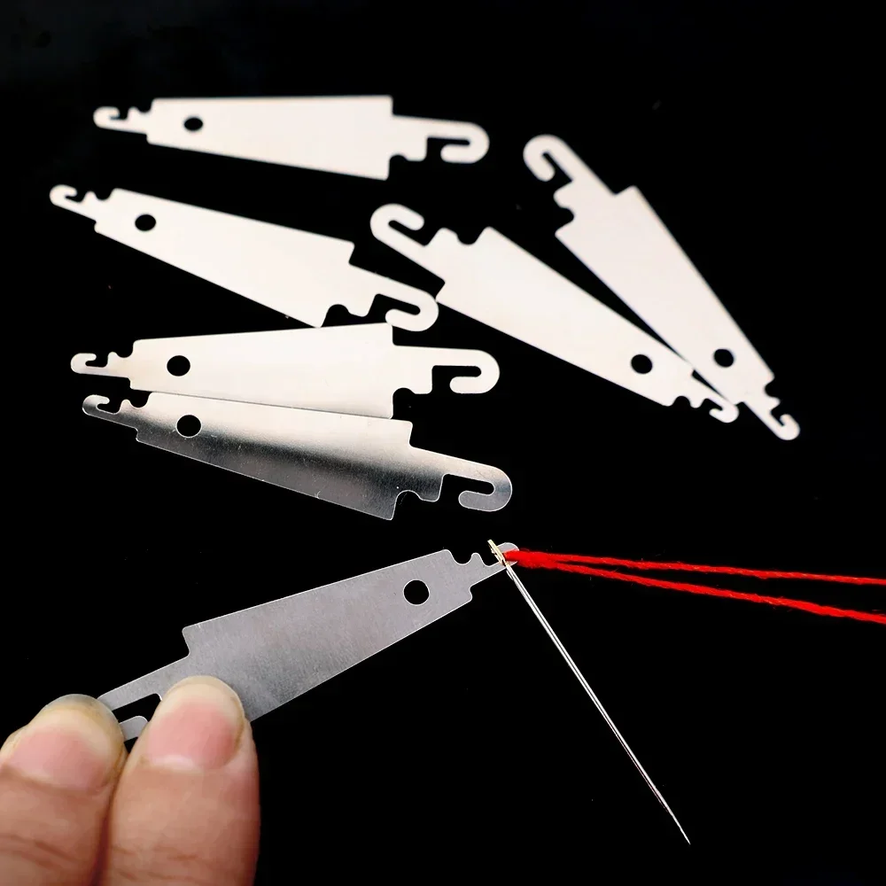 10/50PCS DIY Large Eye Needle Threaders Embroidery Cross Stitch Threading Tools Metal Needlework Cross Embroidery Accessories