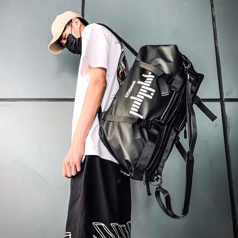 

Men's fashion trend travel bag Large capacity multi-purpose crossbody bag backpack Europe and the United States student handbag