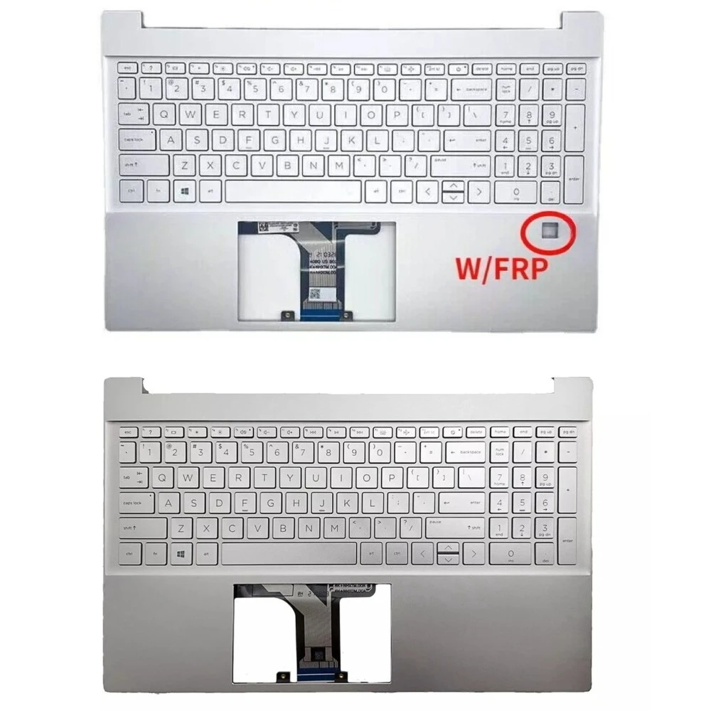 Nuevo para HP Pavilion 15-EH 15-EG Palmrest con teclado retroiluminado FRP M08910-001 plateado