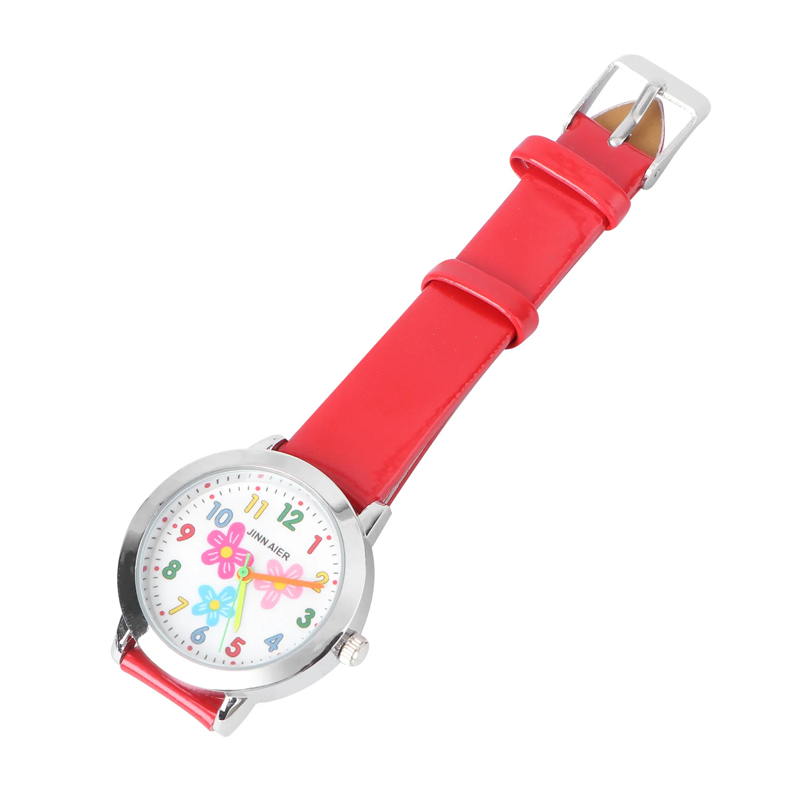 Red Flower Pattern Watch Creative Quartz Accurate Movement Comfortable Birthday Gift for Creative Quartz Watch