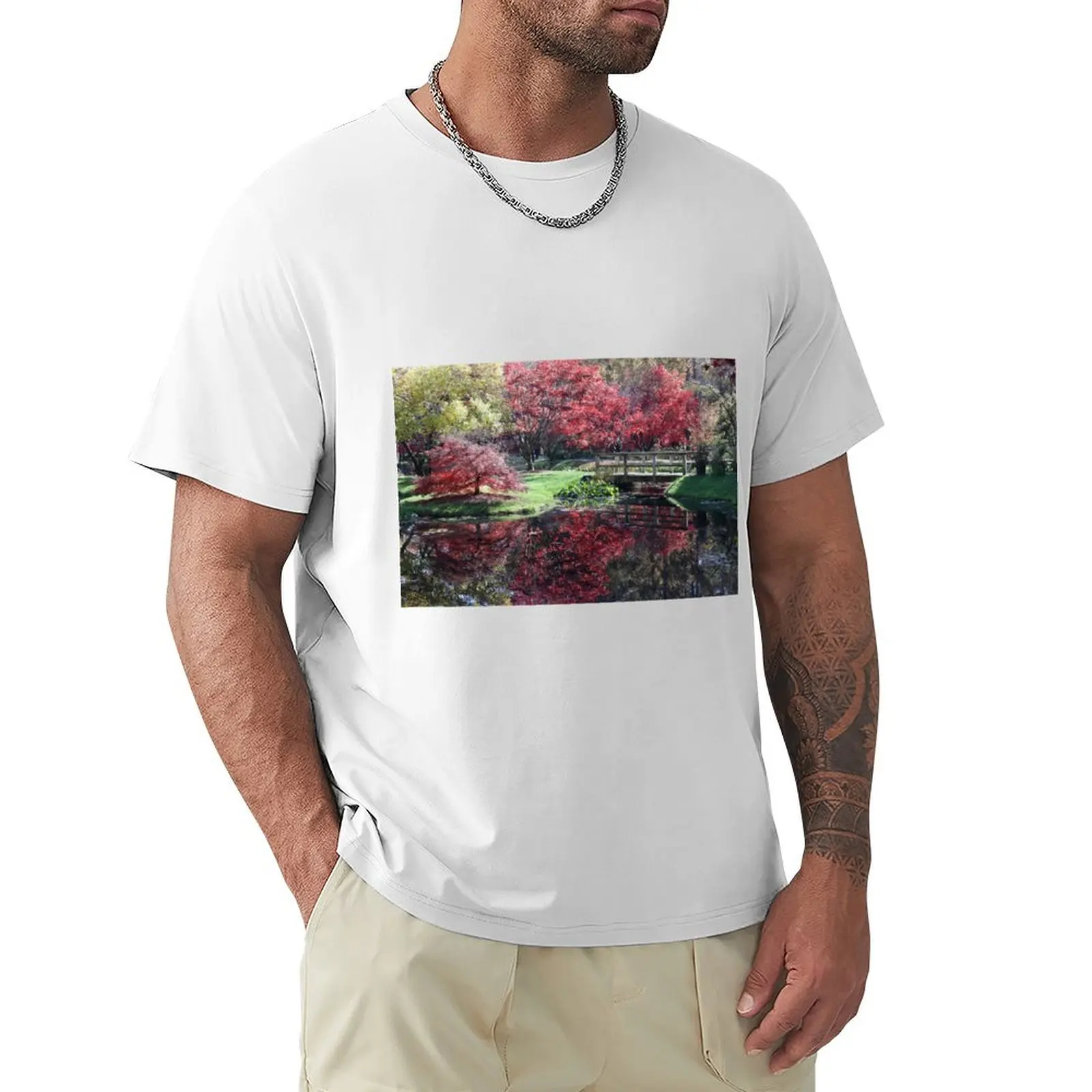 

Fall leaves reflected in a lake T-Shirt vintage clothes korean fashion sports fans customs mens tall t shirts