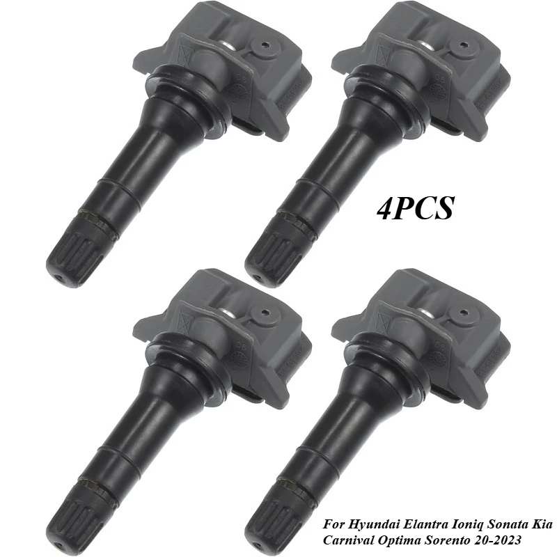 

4PCS 52940-L1100 433MHz TPMS Tire Pressure Sensor New For Hyundai Elantra Ioniq Sonata Kia Carnival Optima Sorento 20-2023