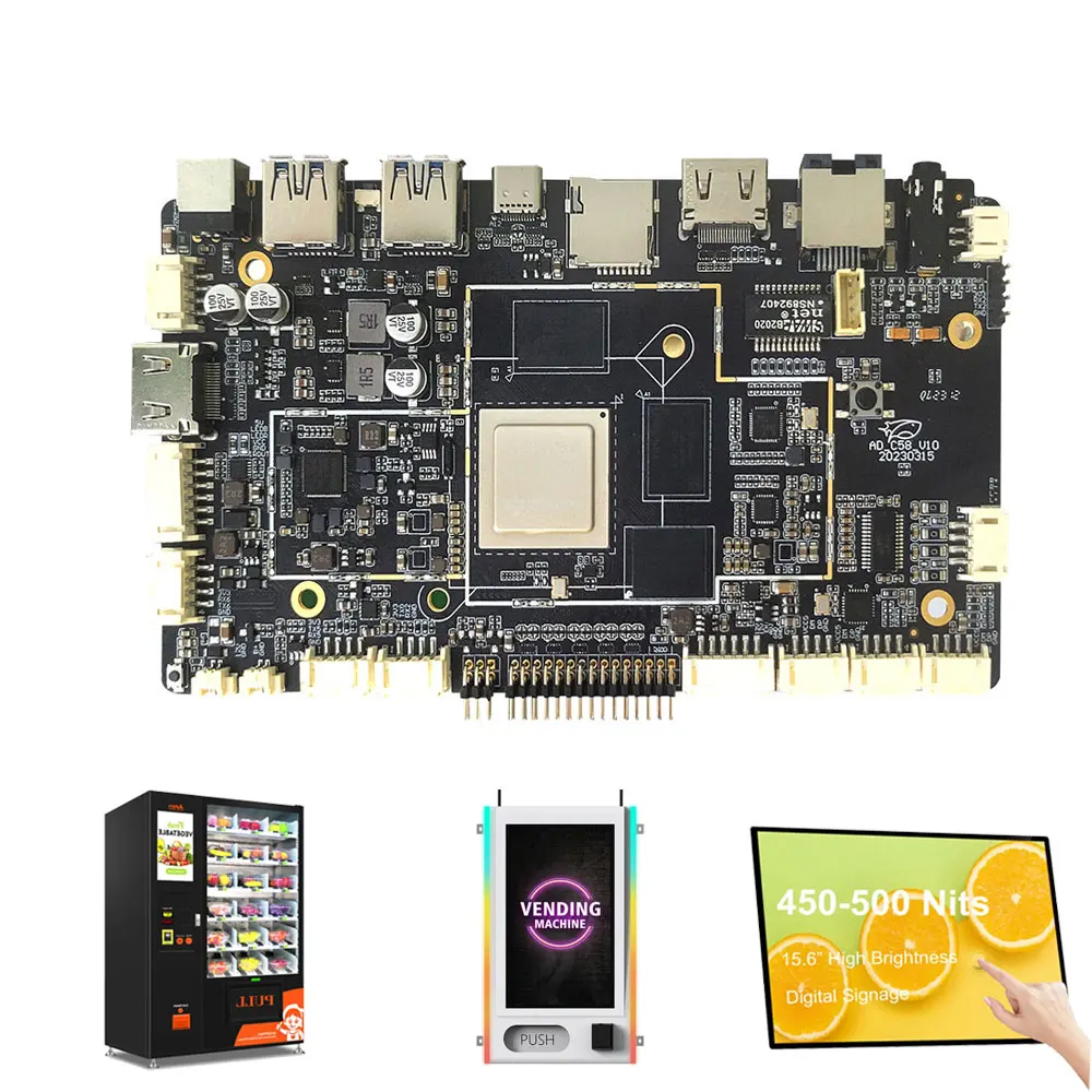 RK3588 Android Digitale Signage Boards Met LTE 5G WiFi LAN HD 6.0 NPU Industriële Intelligente Machine Moederbord Model