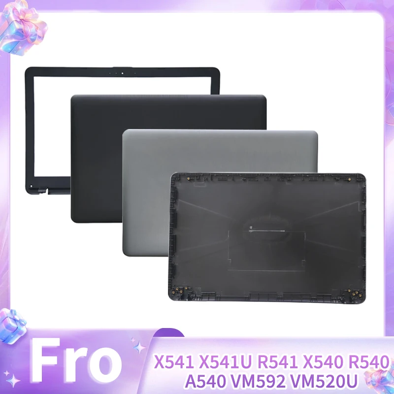 Nueva cubierta de repuesto para portátil X541 X541U R541 X540 R540 A540 VM592 VM520U X540L X540LA X540LJ X540SA, cubierta trasera LCD y bisel frontal