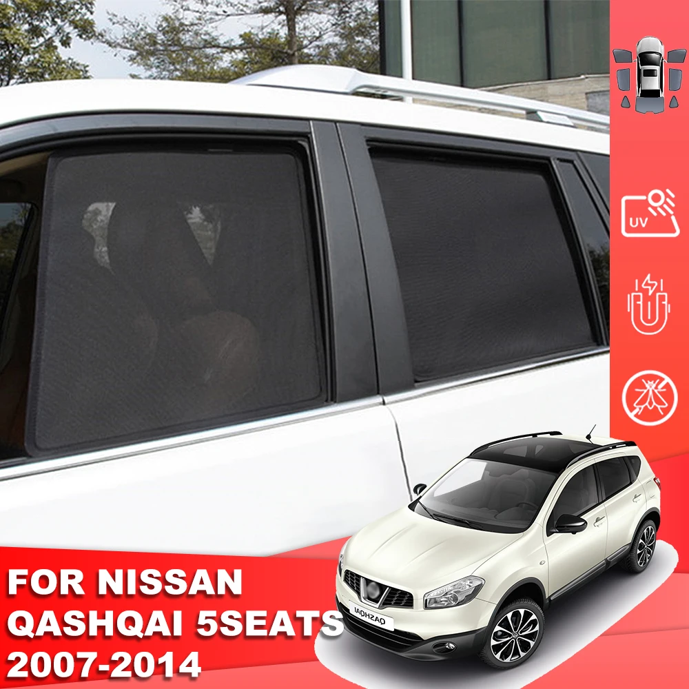 

For Nissan QASHQAI J10 2006-2013 Magnetic Car Sunshade Shield Front Windshield Curtain Rear Side Baby Window Sun Shade Visor