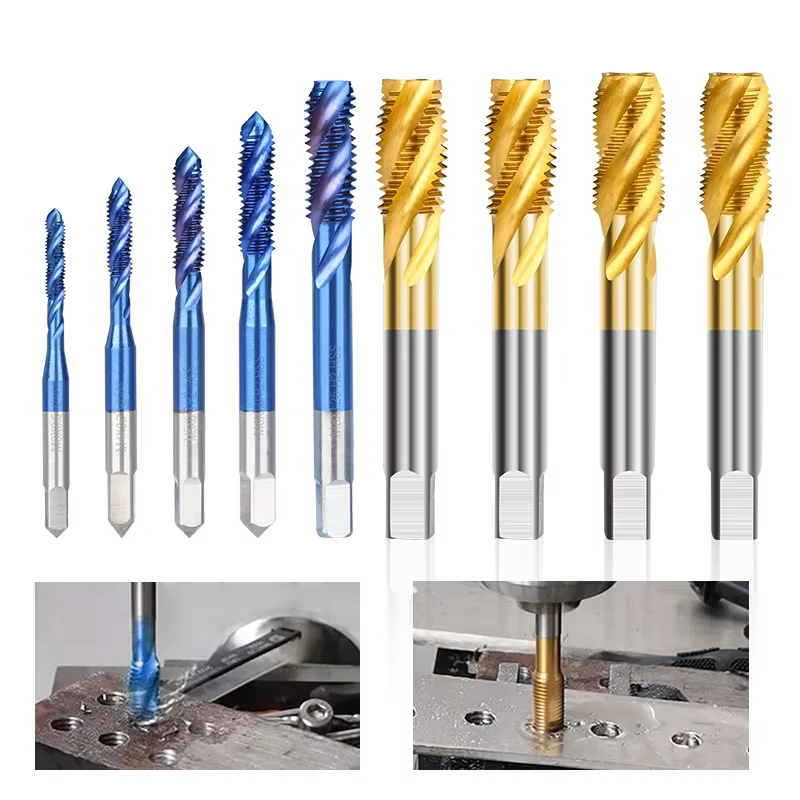 الصلب المسمار الحنفية التيتانيوم المغلفة دوامة متري الموضوع الحنفية M2-M18