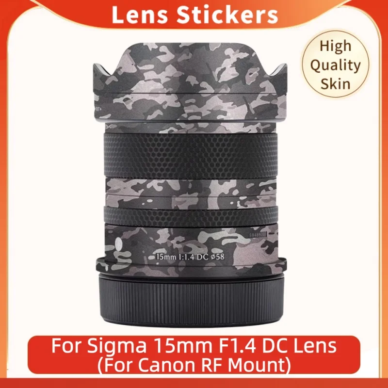 

Защитная виниловая пленка-наклейка для объектива Sigma 15mm F1.4 DC с креплением Canon RF, защитное покрытие для корпуса объектива 15F1.4
