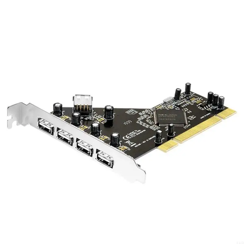 

F42D Pci to Usb 2.0 5 Ports Expansion Card 5-port Usb 2.0 Adapter 4 External Ports + 1 Internal Port Hub Nec720101 Chip
