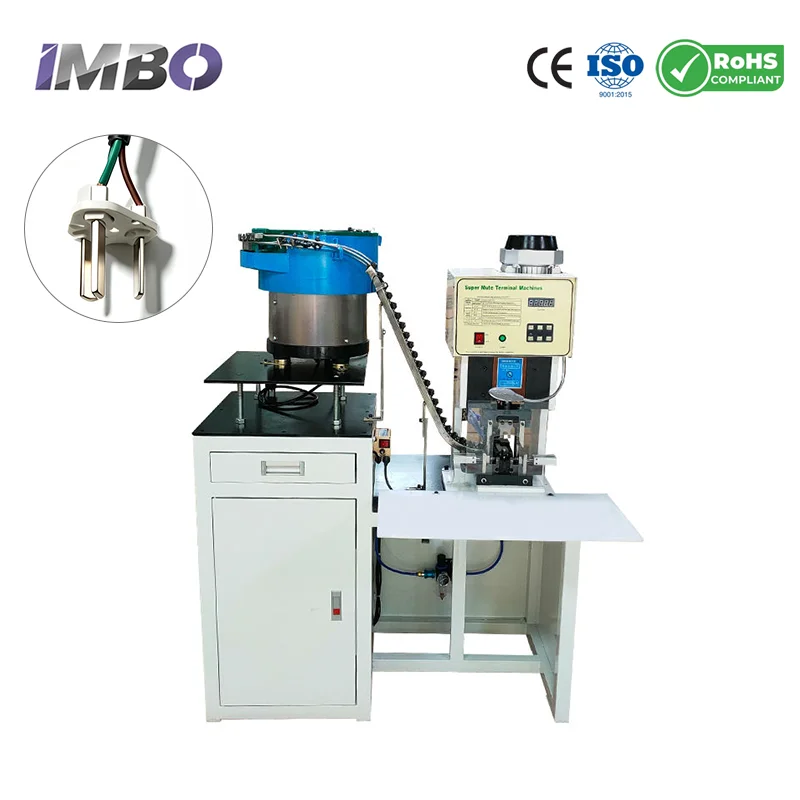 High Efficiency Automatic 2 Pin 3 Pin Plug Terminal Crimping Machine