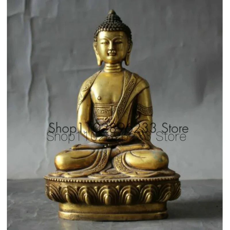 

Old Tibet buddhism Fane bronze gilt Sakyamuni Shakyamuni Amitabha Buddha statue