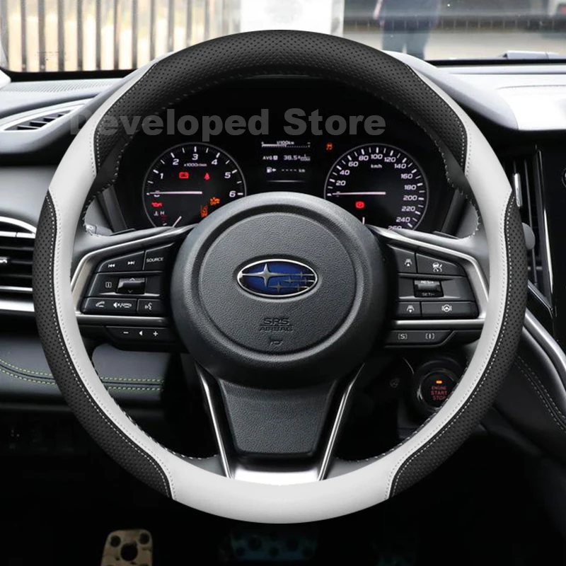 Car Steering Wheel Cover For Subaru Outback Wilderness AWD 2026-2004 Leather Auto Steering Wheel Subaru Outback Accessories