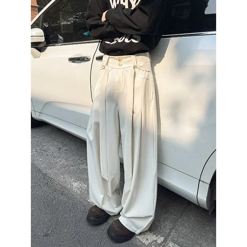 

Bla Cleanfit American Sle Knife Wide Leg Casual Pants Men's Drapey High End Feeling Lazy Loose Fit Long Trousers