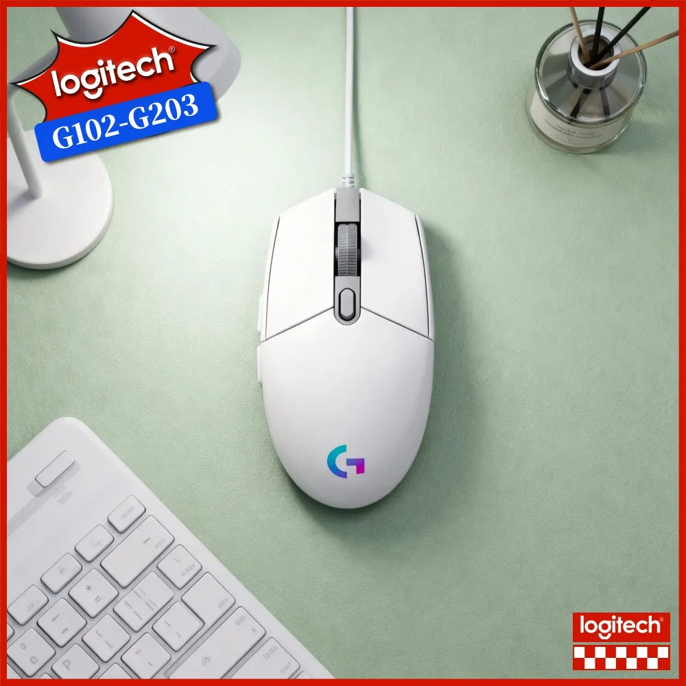 Logitech G102 Gaming Mouse, 8X Faster, Custom RGB, Programmable Keys, Ergonomic For Windows/Macos Gamers