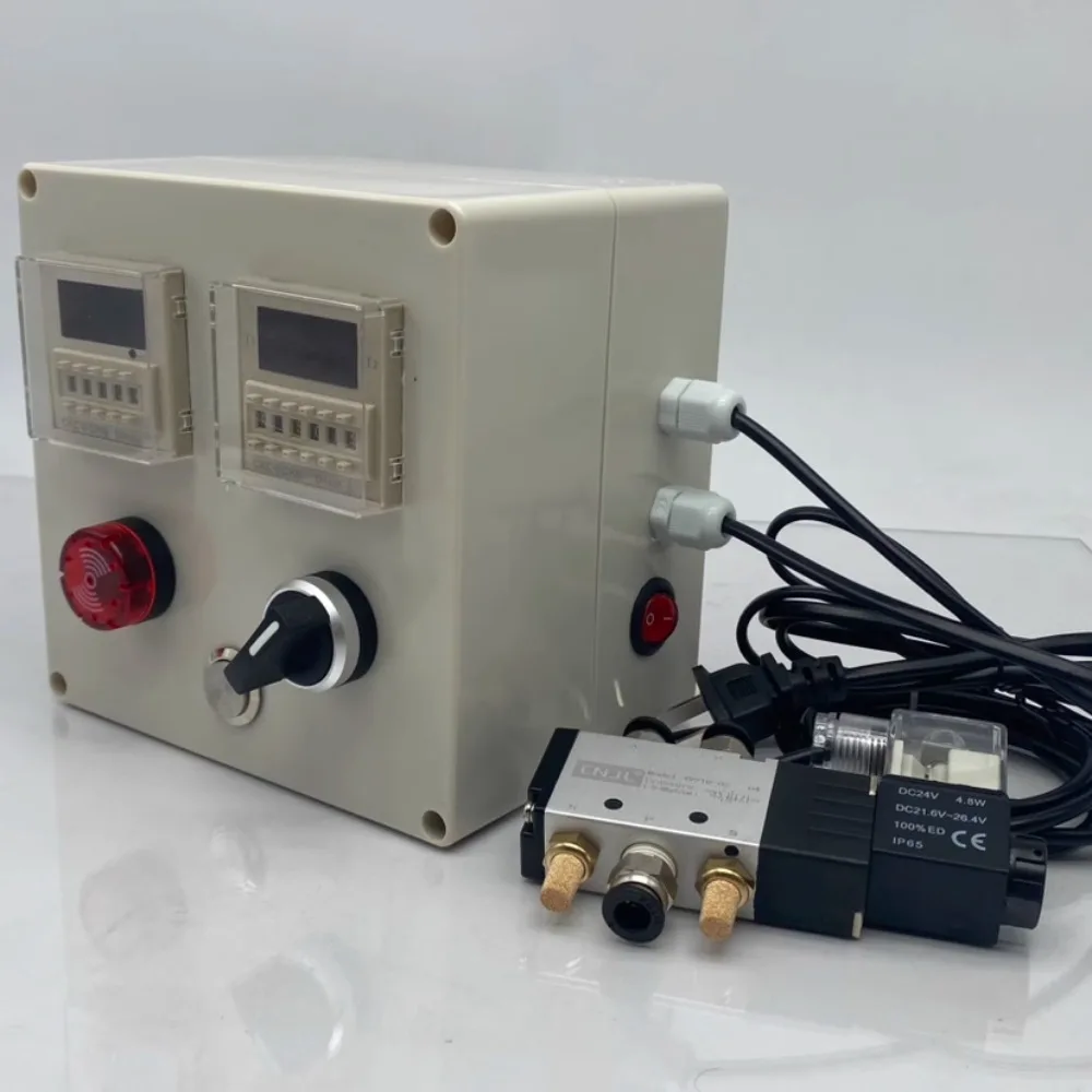 Cylinder reciprocating automatic cycle action with counting  two-position five-way reversing valve pusher solenoid valve