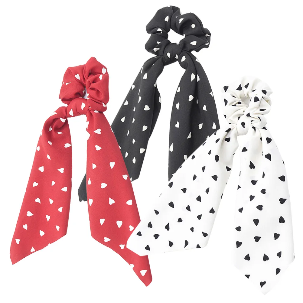 

3 Pcs Ropes Elastic Scrunchies Bowknot Hair Scrunchies Bands Women Durable Styling Accessories