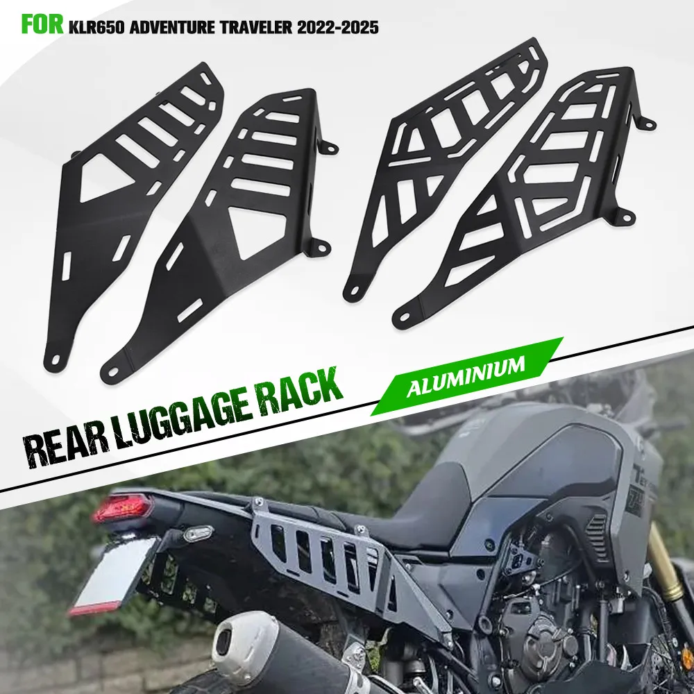 

KLR 650 Rear Luggage Rack Cargo Side Panniers Rack Luggage Saddlebag Carrier Bracket FOR Kawasaki KLR650 Adventure 2022-2025