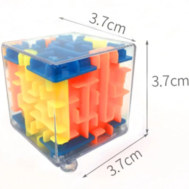 ลูกบาศก์มหัศจรรย์เขาวงกต3D 1ชิ้นของเล่นเพื่อการศึกษาพัฒนาสมอง6ด้านสำหรับเด็กเขาวงกตบอลของเล่นปลดปล่อยความเครียดที่มีมนต์ขลัง