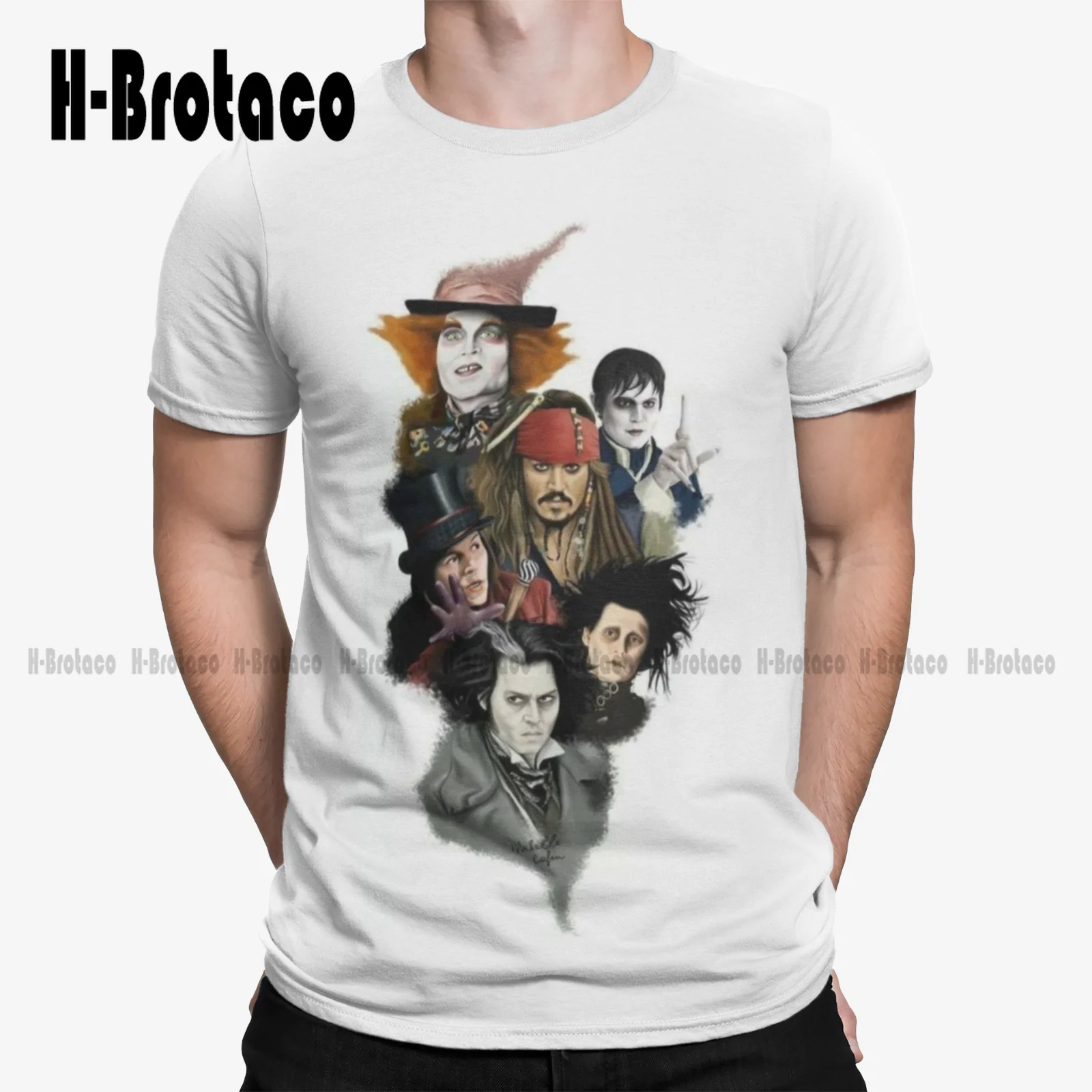 Johnny Depp T-Shirt - Cool 80S 90S Film Original Retro Funny Action Tv Tee Custom Aldult Teen Unisex Digital Printing Tee Shirts