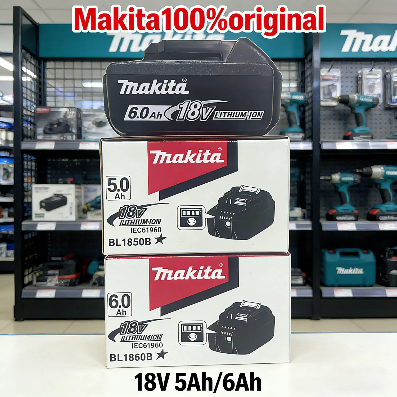 🔋 💯 Высококачественный оригинальный аккумулятор Makita 18 В 5000 мАч/6000 мАч DTD173 04G DTW700 DGA404, литий-ионный электроинструмент