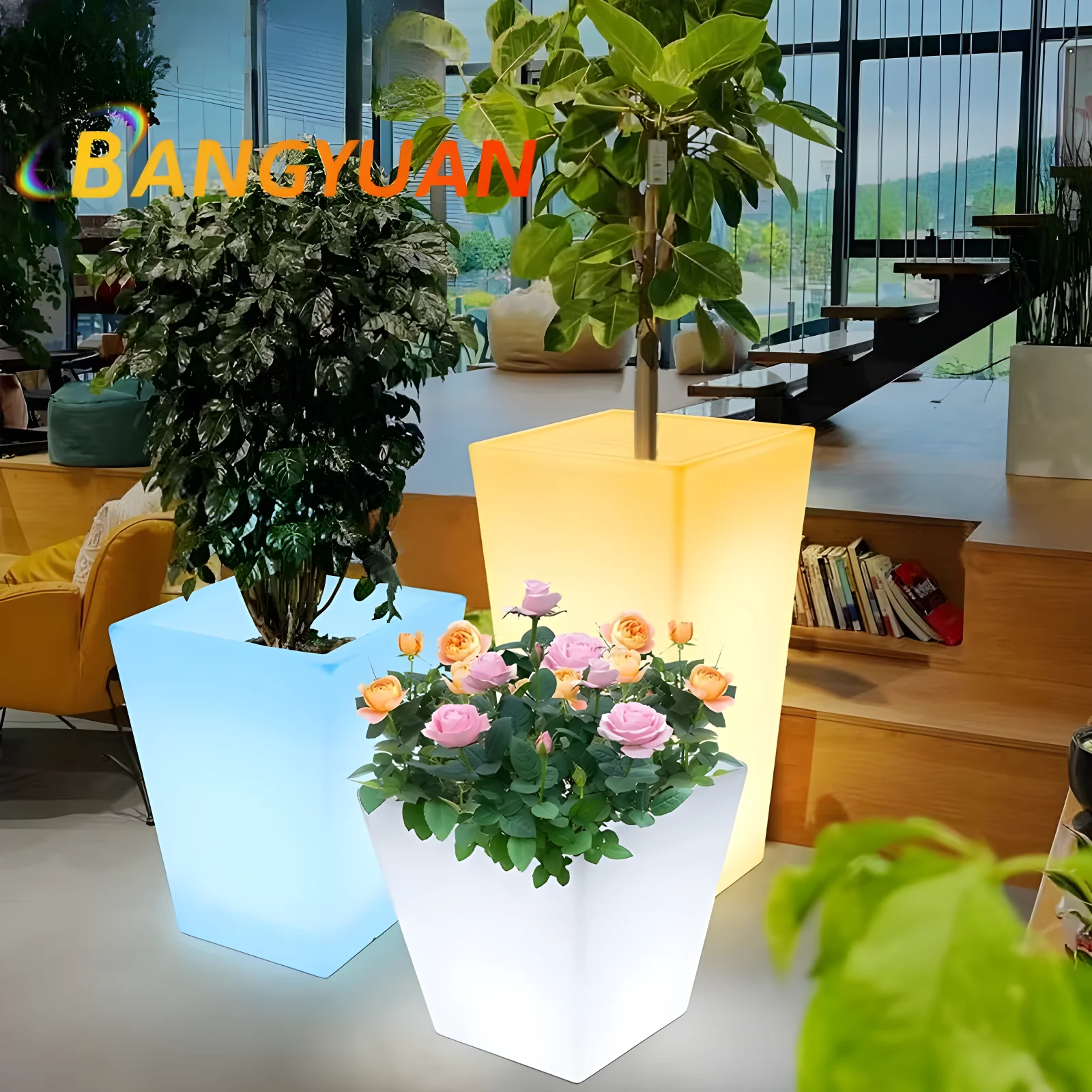 LED Glowing Garden Flower Pot - Outdoor Furniture Balcony recension och pris