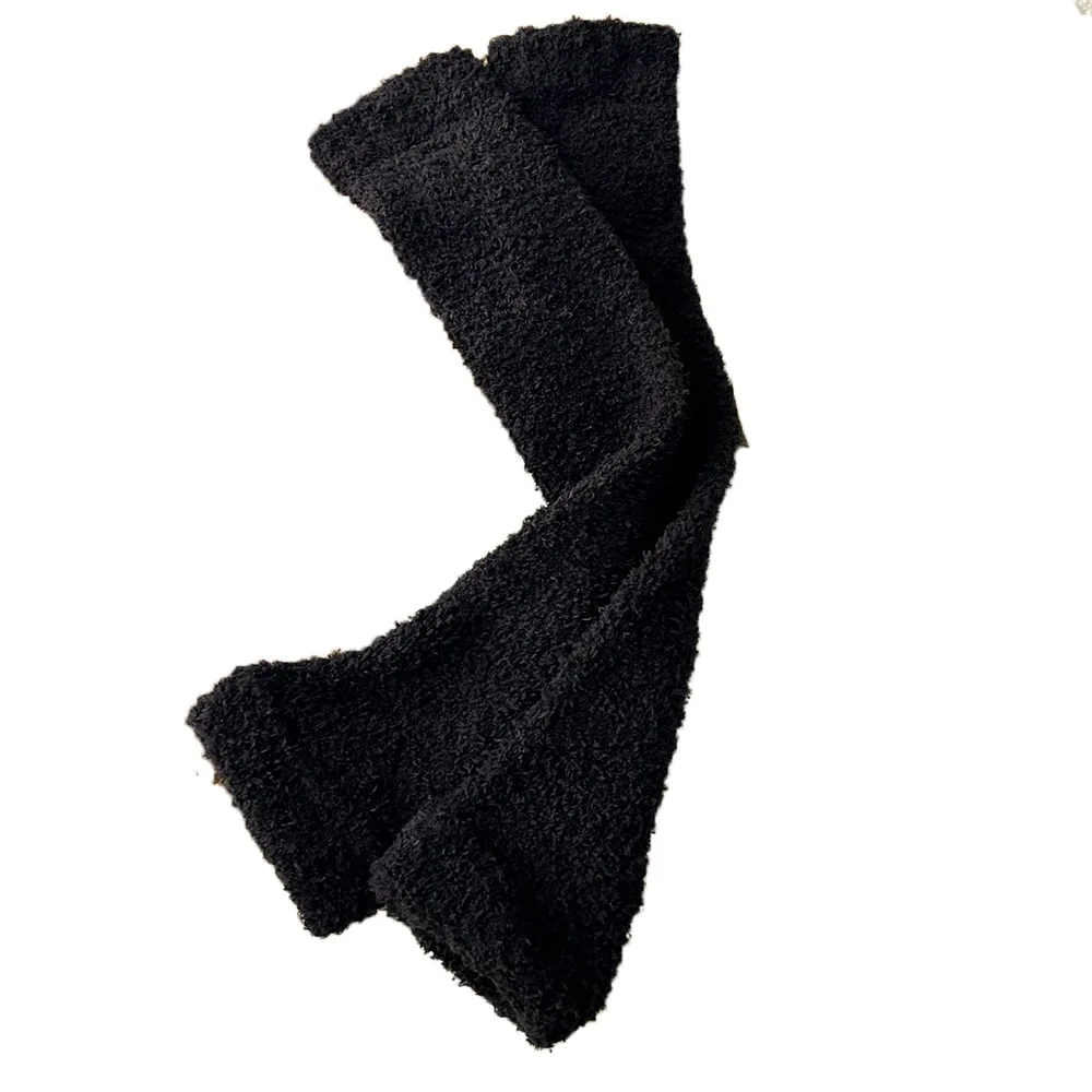 

Comfortable Thicken Warm Long Tube Sock Cover Stripe Simple Floor Plush Stockings Leg Warmers Hosiery Foot Warmer Girl