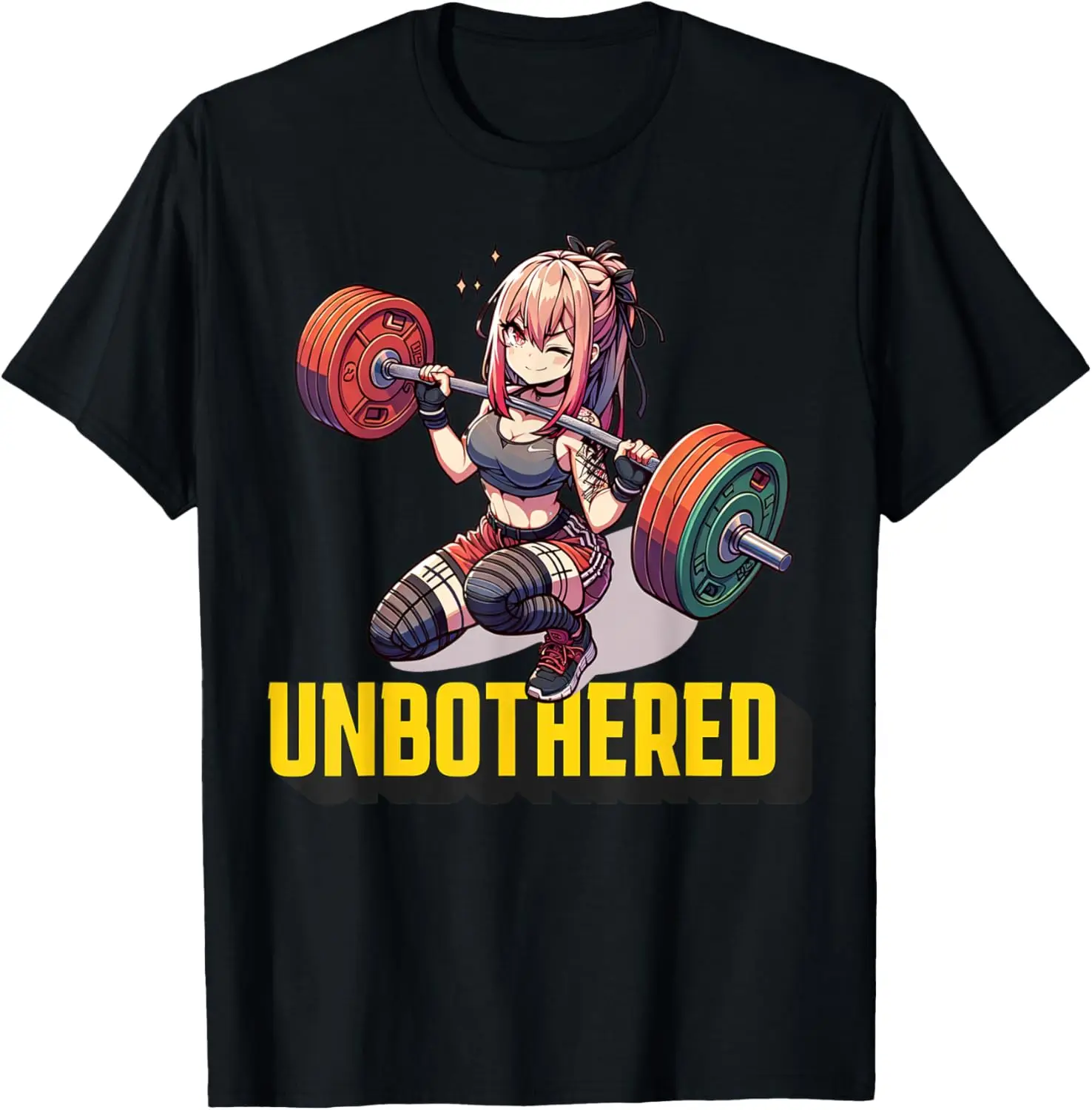 

Unbothered Manga Shirt Funny Anime Workout Gym Girl Cool T-Shirt