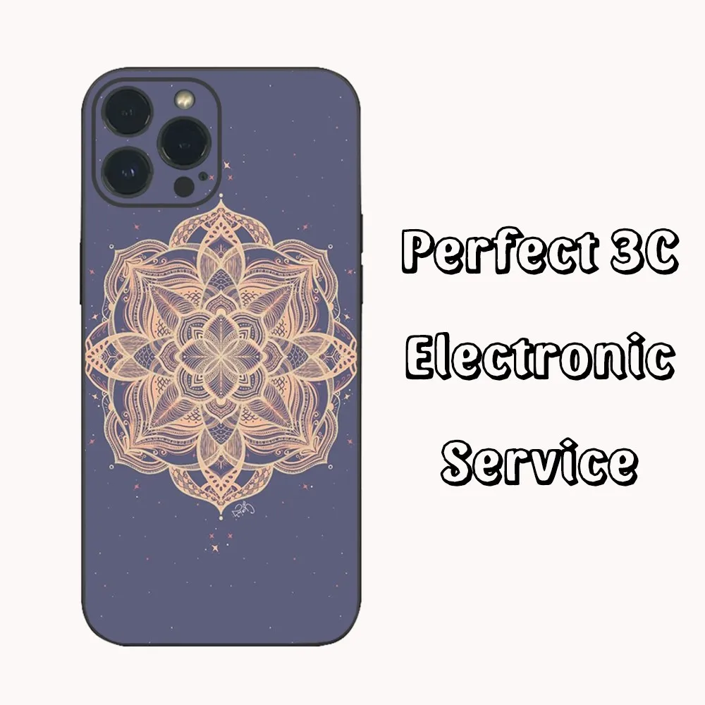 Totem Mandala Colorful Flower Phone Case For IPhone16 15 14 13 12 Mini 11 Pro XS Max X XR SE5 6 7 8 Plus Soft Silicone Cover