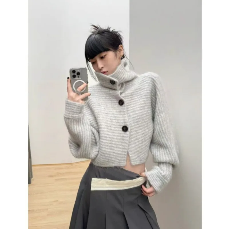 

Tops Sweater Woman Autumn Spring Retrofit Senior Sense Short Batwing Sleeve New Comfortable Brief Leisure Minority Individuality