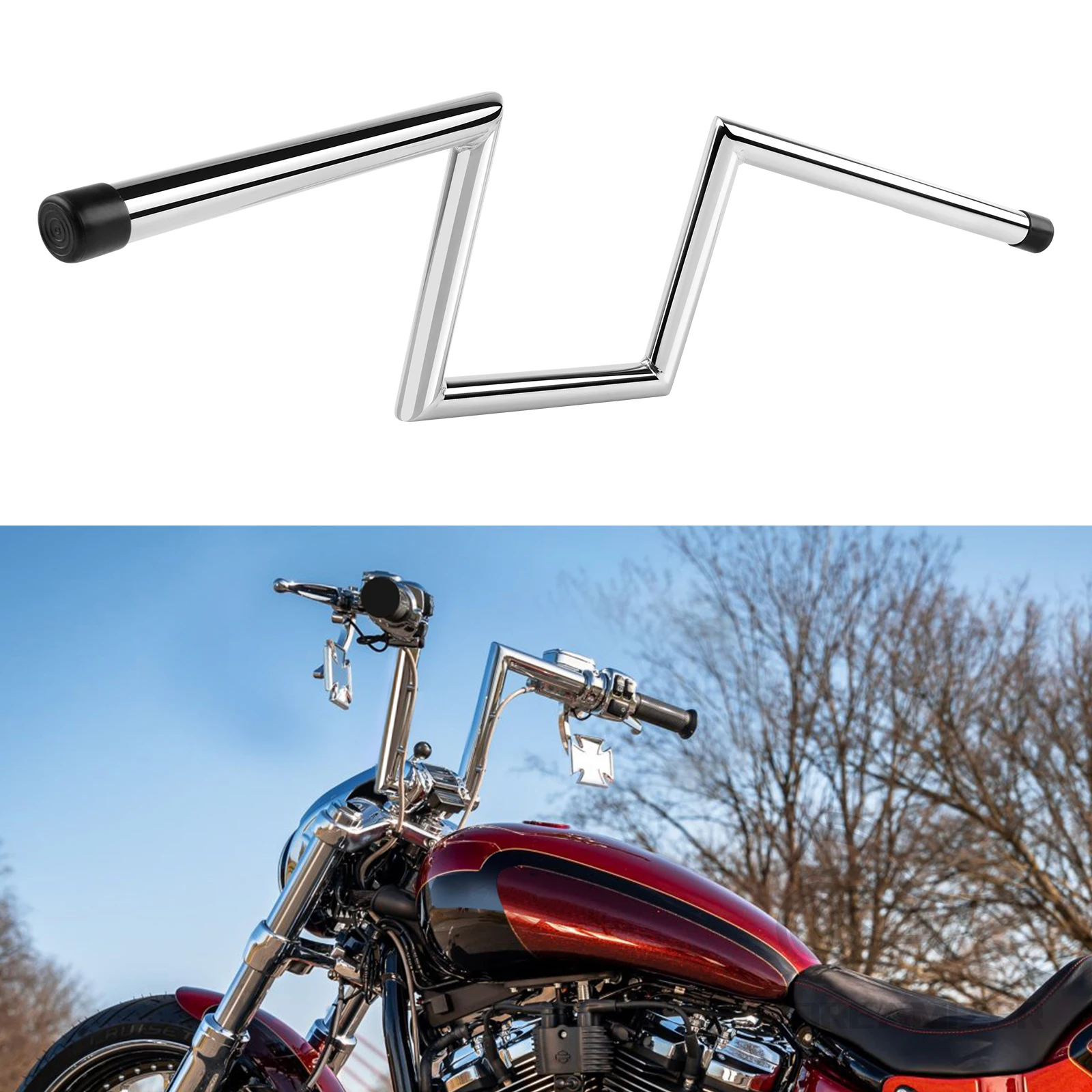 

25mm 1" Handlebar Z Style Drag Handle Bar For Harley Honda Yamaha Kawasaki Chopper Bobber Motorcycle Accessories