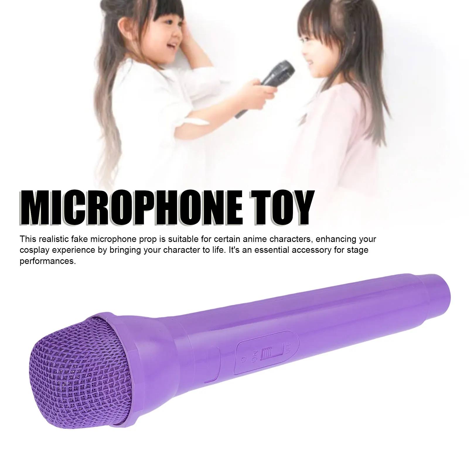 Microphone Cosplay Prop Lightweight Portable 1:1 Scale Speech Practice Fake Mic for Photo Taking Speech Practice Fake Mic