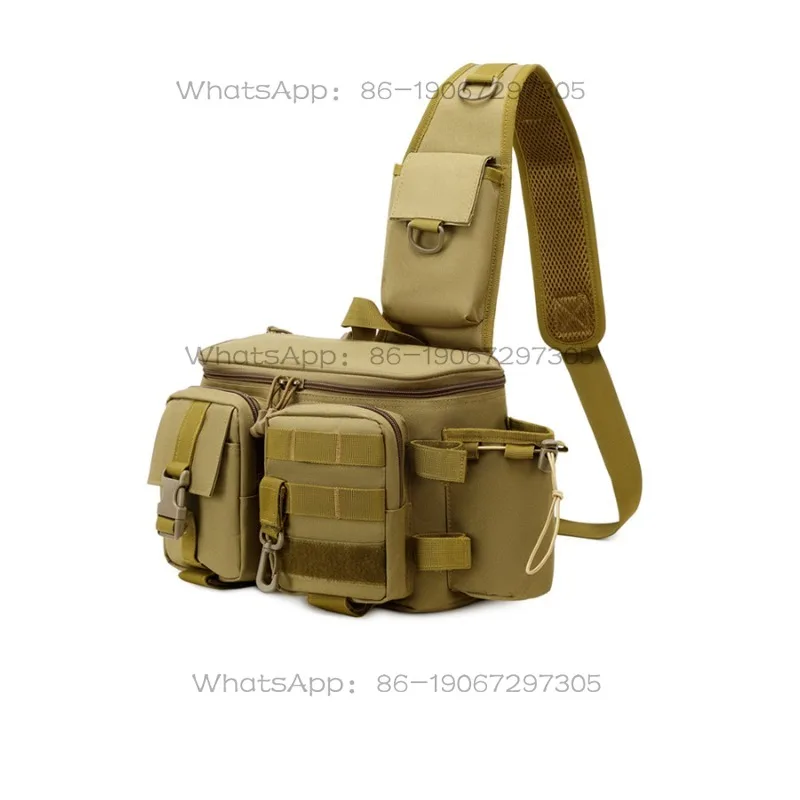 

Suitable for Outdoor Travel, Multi-functional Fishing, Men's Shoulder Oblique Span, Military Fan Backpack