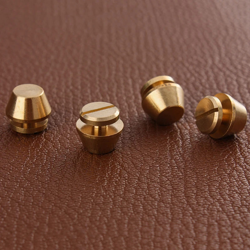 10Set High Quality Solid Brass Rivet and Screws DIY Leather Bag Decoration Suitcase Botton Feet Rivet